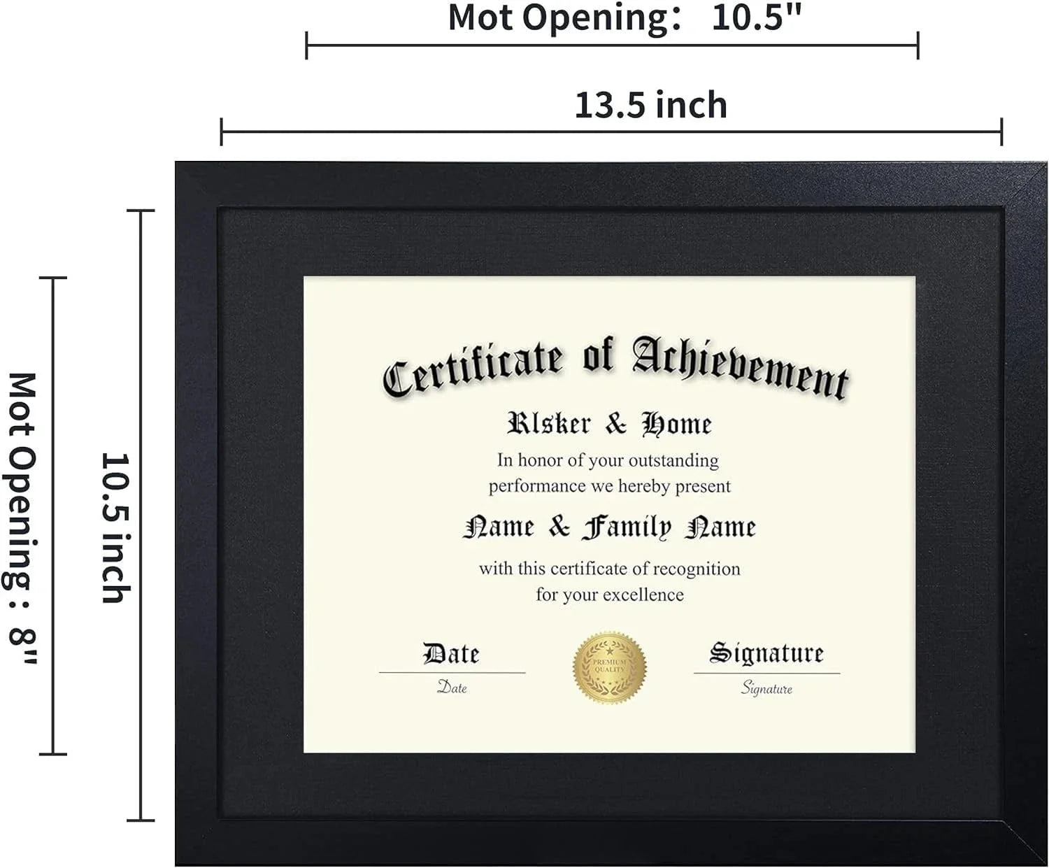 11x14 Degree Certificate Frame, Set of 6, 8.5x11 Degree Certificate Frame 07FC0E-D4 - KOEEK [5]