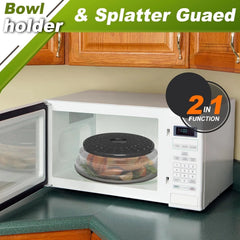 12" Microwave food Cover & Mat,Vented Collapsible Splatter Guard dish Plate lid 07FC0E-D4 - KOEEK [4]