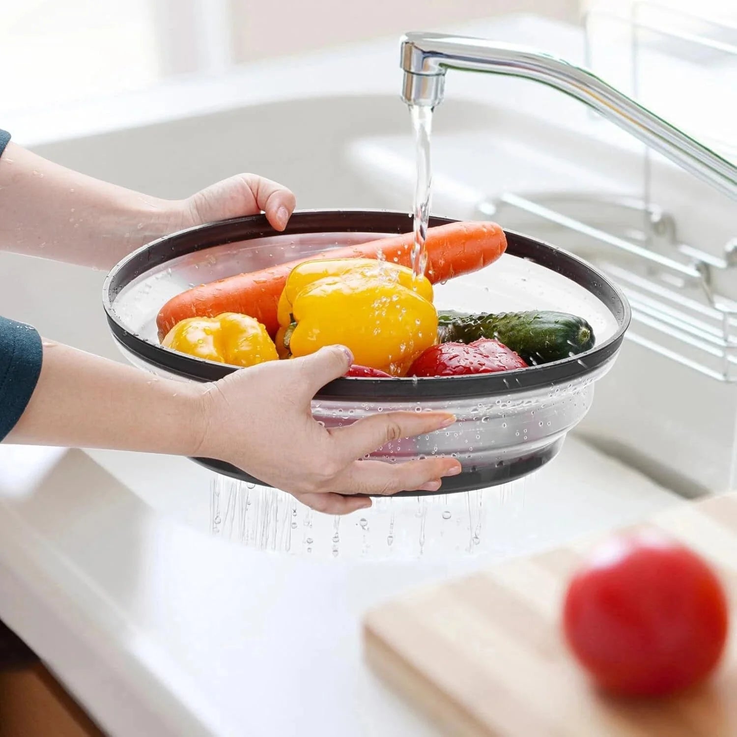 12" Microwave food Cover & Mat,Vented Collapsible Splatter Guard dish Plate lid 07FC0E-D4 - KOEEK [6]