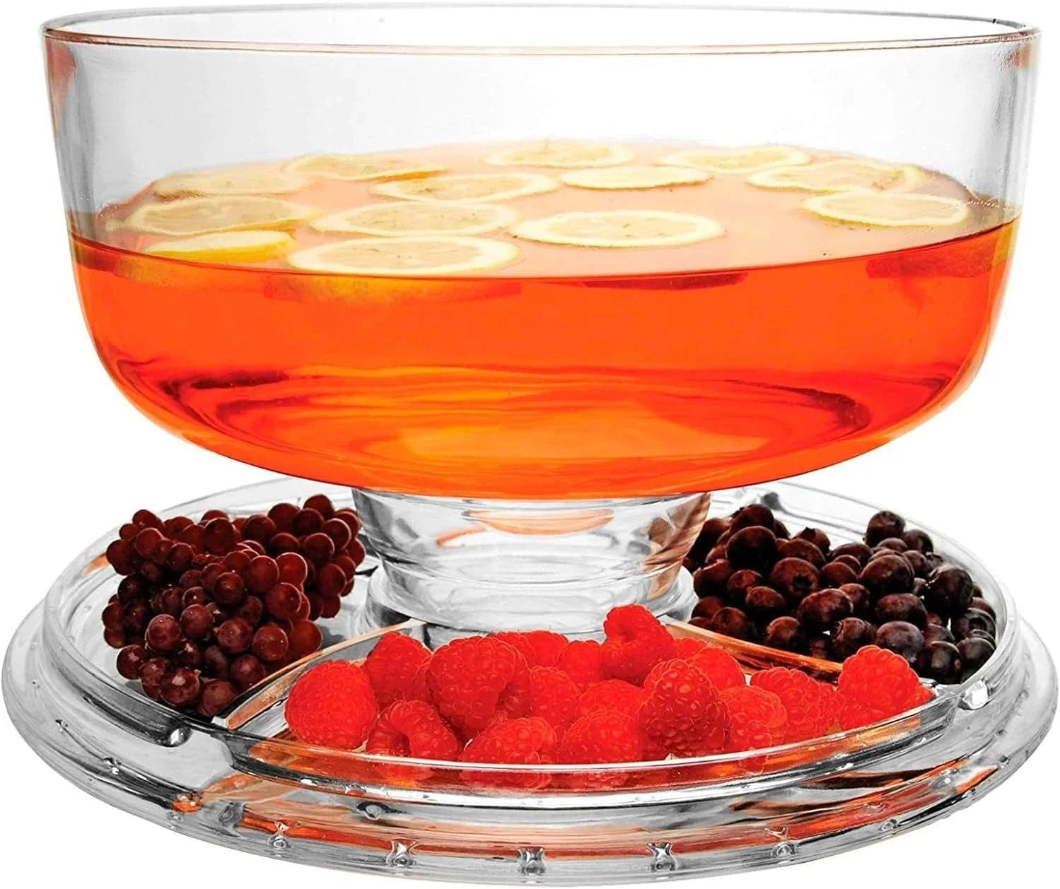 (12") 6 in 1 Acrylic Cake Stand with Dome Lid Multifunctional Serving Plate 07FC0E-D4 - KOEEK [4]