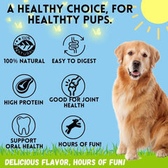 12-inch Collagen Dog Treat Sticks (Regular Size - 8-Pack) - Dog Bone Treats 07FC0E-D4 - KOEEK [4]