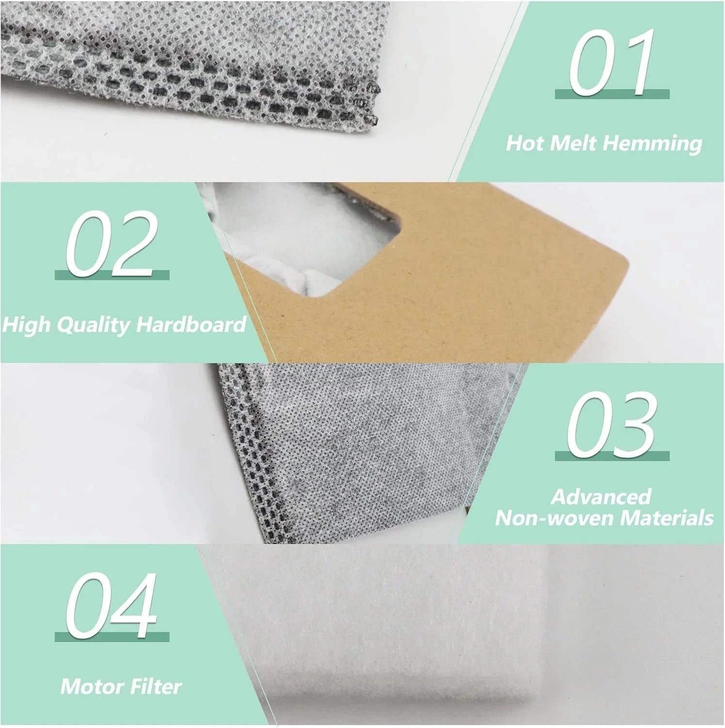 12-piece vacuum cleaner dust bag set, replacement part number 07FC0E-D4 - KOEEK [6]