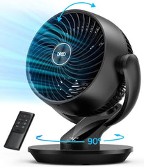 13-inch silent desk fan for bedroom, 70-foot air circulator with remote control 07FC0E-D4 - KOEEK [1]