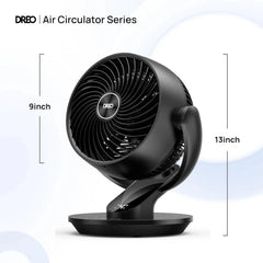 13-inch silent desk fan for bedroom, 70-foot air circulator with remote control 07FC0E-D4 - KOEEK [3]