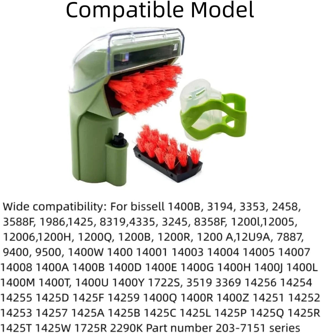 1400B Cleaning Brush Replacement Parts Compatible for bissell 1400B 1400 07FC0E-D4 - KOEEK [2]