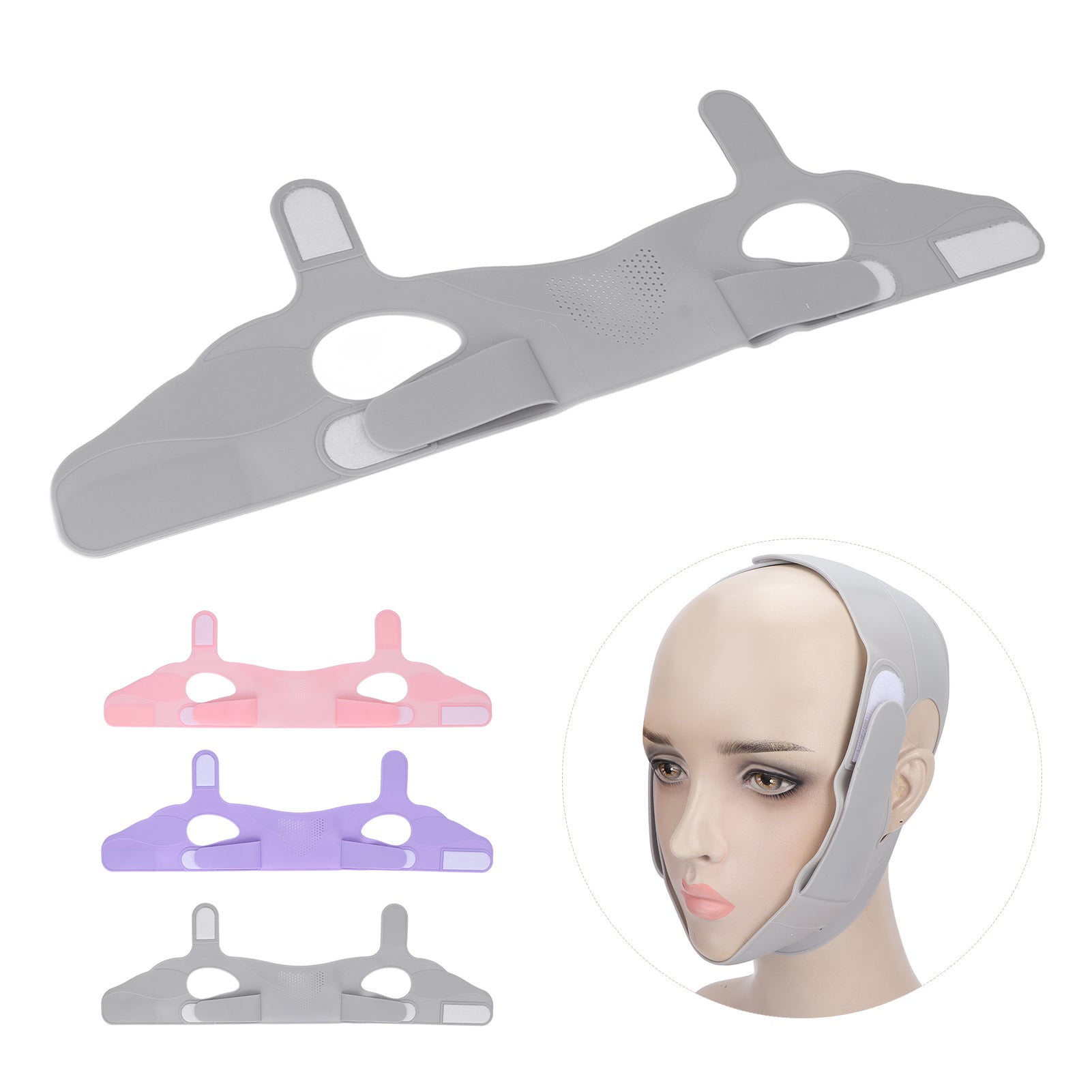 new Facial Slimming Strap Silicone Soft Elastic Double Chin Reducer V Line Face ABE koeek - KOEEK