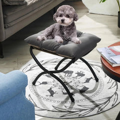 15 Folding Footstool for Patio,Small Outdoor Decorative Bench,Washable Dark Gray 07FC0E-D4 - KOEEK [1]