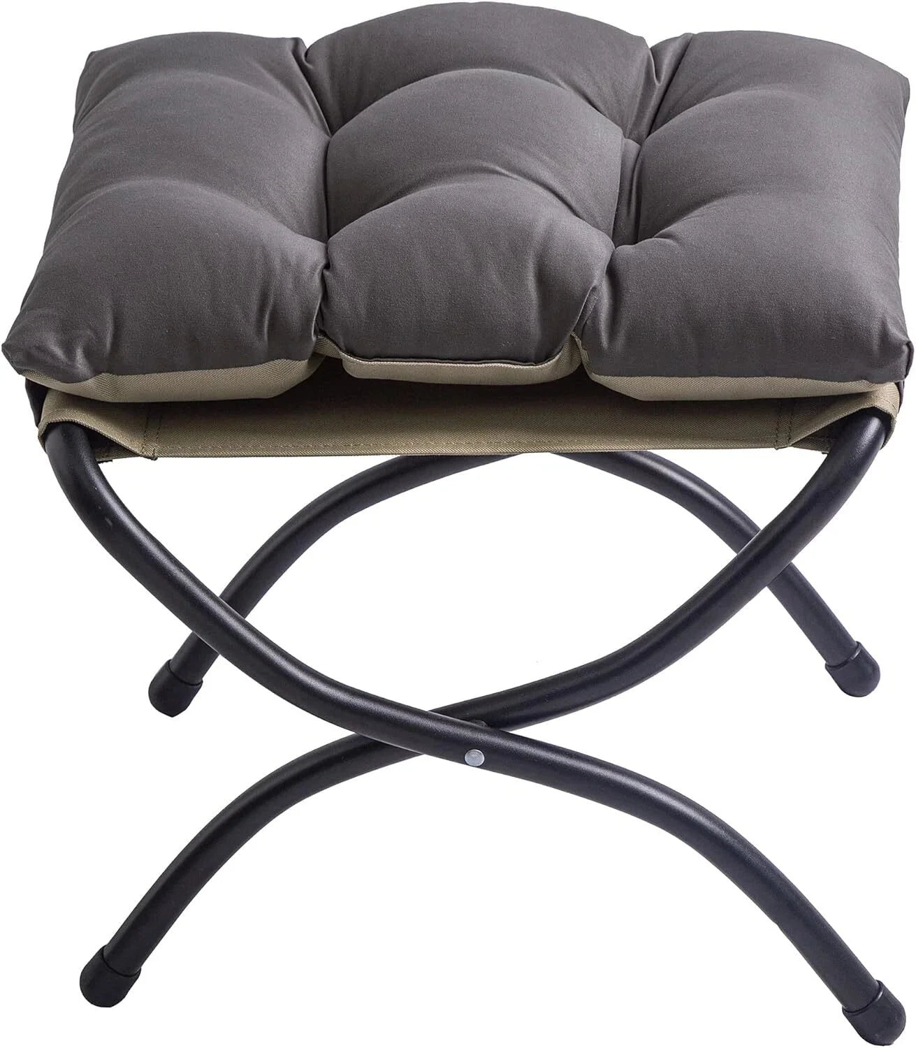 15 Folding Footstool for Patio,Small Outdoor Decorative Bench,Washable Dark Gray 07FC0E-D4 - KOEEK [2]