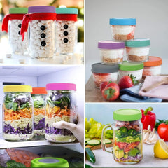 [16 Pack] Colored Plastic Mason Jar Lids Fits Ball, Kerr & More 07FC0E-D4 - KOEEK [4]