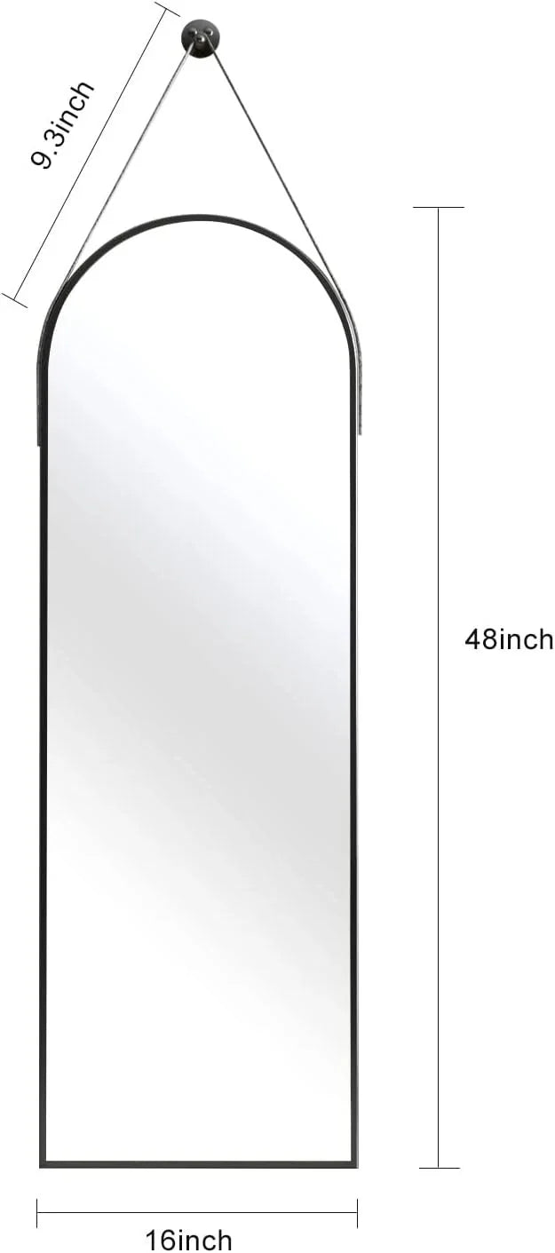16''x48'' Arched Full Length Mirror for Wall,Full Body Arched-Top Hanging Mirror 07FC0E-D4 - KOEEK [2]