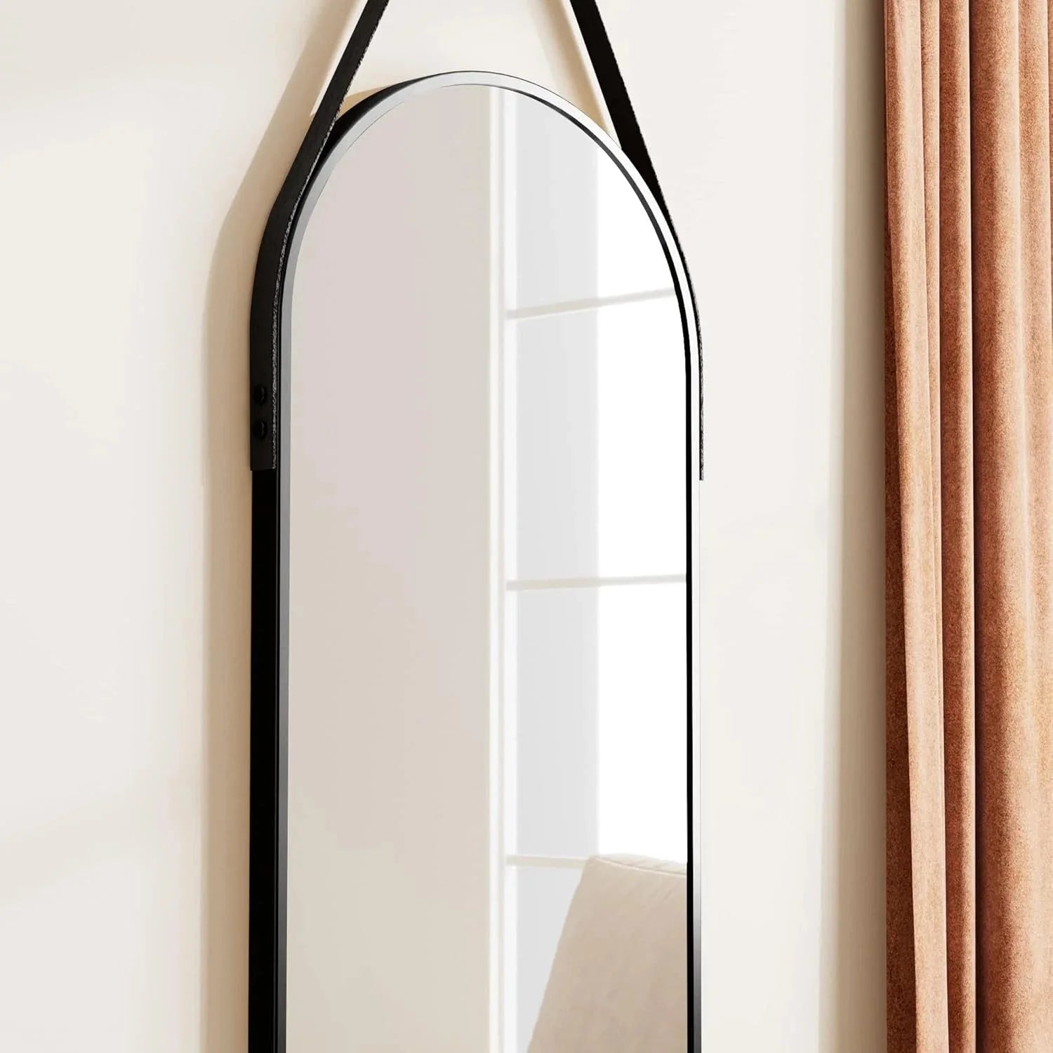 16''x48'' Arched Full Length Mirror for Wall,Full Body Arched-Top Hanging Mirror 07FC0E-D4 - KOEEK [7]