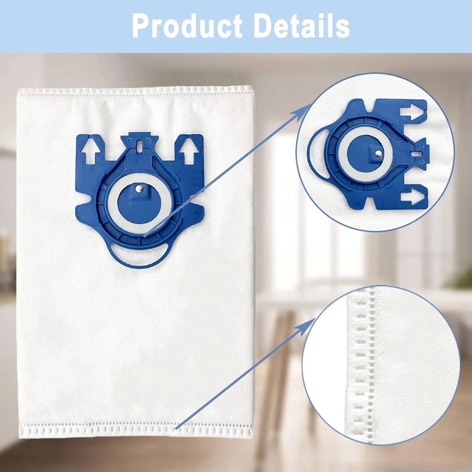 16 packs of 3D GN vacuum cleaner filter bags, vacuum cleaner 07FC0E-D4 - KOEEK [4]