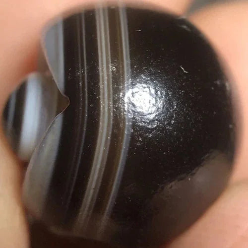 16mmTibetan Old Agate Eye Bead Carved One Eye Dzi Style High Polish Jewelry 07FC0E-D4 - KOEEK [6]
