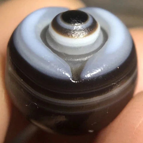 16mmTibetan Old Agate Eye Bead Carved One Eye Dzi Style High Polish Jewelry 07FC0E-D4 - KOEEK [8]