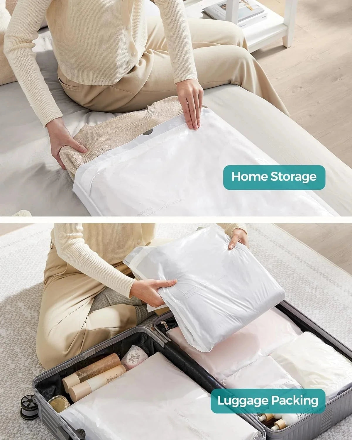 180 pull-string kitchen garbage bags, 4 rolls, white 07FC0E-D4 - KOEEK [3]