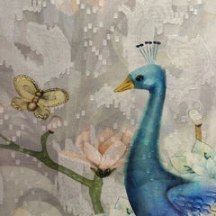 180x70cm Peacock Print Xiangyun Silk Scarf Chinese Style Shawl Wrap 07FC0E-D4 - KOEEK [3]