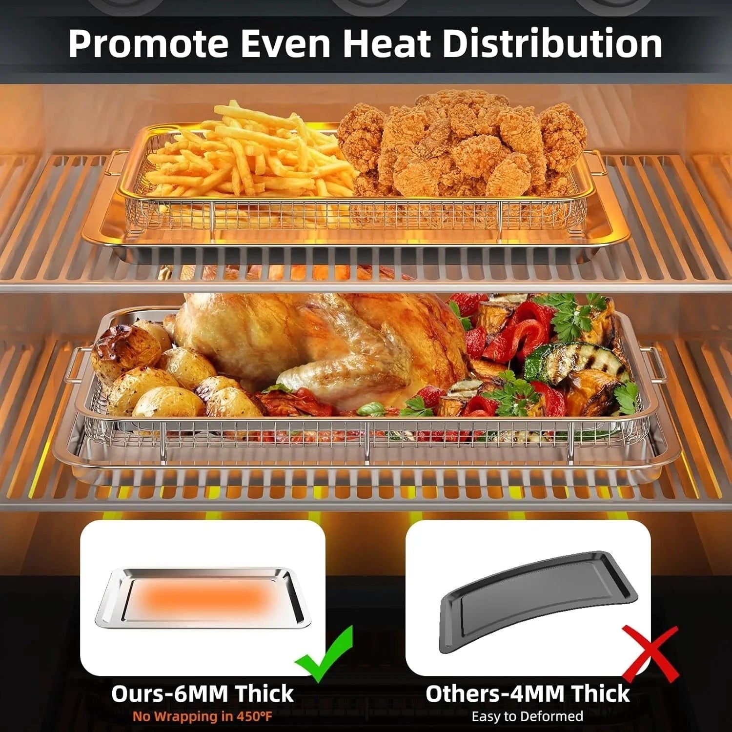18.6×12.8oven-safe air fryer basketcomes with 30 sheets of baking paper 07FC0E-D4 - KOEEK [6]