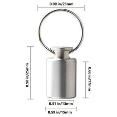 1PCS Titanium Pill Holder Case Organizer Container Portable Waterproof Keychain 07FC0E-D4 - KOEEK [3]