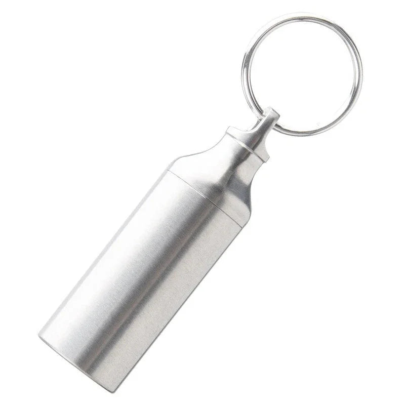 1PCS Titanium Pill Holder Container Organizer Case Waterproof EDC Keychain Box 07FC0E-D4 - KOEEK [7]