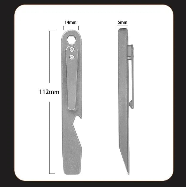 1PCS Titanium Pocket Tool Bottle Opener Pry Bar Crowbar EDC Outdoor Tool Gifts 07FC0E-D4 - KOEEK [6]