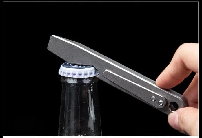 1PCS Titanium Pocket Tool Bottle Opener Pry Bar Crowbar EDC Outdoor Tool Gifts 07FC0E-D4 - KOEEK [8]