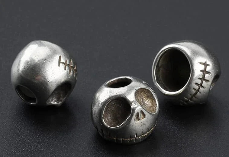 1PC Pumpkin Lanyard Bead Skull Paracord Knife Beads  Solid Brass EDC Pendant 07FC0E-D4 - KOEEK [5]
