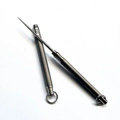 1PC Titanium Toothpick With Protective Case Holder Keychain EDC Multi Tool Gift 07FC0E-D4 - KOEEK [2]