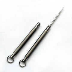 1PC Titanium Toothpick With Protective Case Holder Keychain EDC Multi Tool Gift 07FC0E-D4 - KOEEK [3]