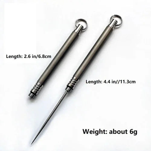 1PC Titanium Toothpick With Protective Case Holder Keychain EDC Multi Tool Gift 07FC0E-D4 - KOEEK [7]
