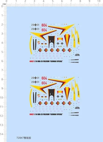 1/144 MiG-29 Fulcrum Soviet Fighter Germany Black Jack Marking Water Slide Decal 07FC0E-D4 - KOEEK [1]