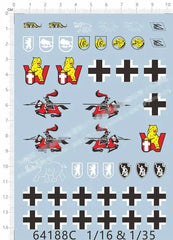 1/16 1/35 Tiger Tank Cavalry Lion Elephant Panzer Insignias Markings Water Decal 07FC0E-D4 - KOEEK [1]