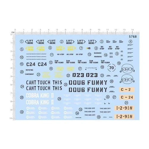 1/16 US M1A2 Abrams MBT Main Battle Tank DOUG FUNNY Markings Water Slide Decal 07FC0E-D4 - KOEEK [1]