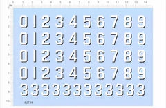 1/350 0-9 Ship Hull Numbers Markings Military Boat Model Kit Water Slide Decal 07FC0E-D4 - KOEEK [1]