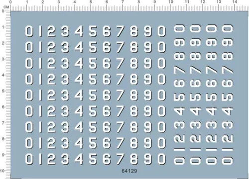 1/350 USN US NAVY PLA 7mm 0-9 Hull Number Battle Ship Markings Water Slide Decal 07FC0E-D4 - KOEEK [1]