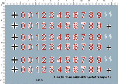 1/35 WWII German Entwicklungsfahrzeug E 10 Tank Model Kit Water Slide Decal 07FC0E-D4 - KOEEK [1]