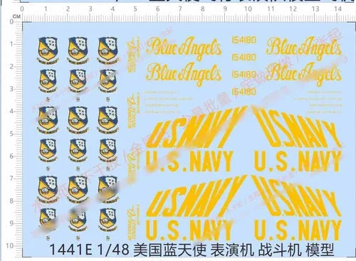 1/48 Blue Angels U.S. Naval Flight Demonstration Squadron Markings Water Decal 07FC0E-D4 - KOEEK [1]
