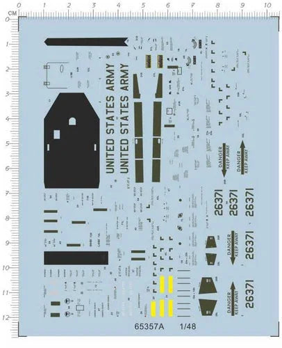 1/48 uh-60 Black Hawk Helicopter Model Kit Water Decal 07FC0E-D4 - KOEEK [1]