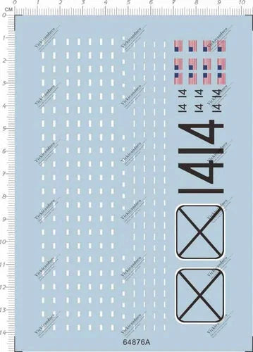 1/700 Scale navy USS Ticonderoga aircraft carrier CV-14 Mdoel Water Decal 64876A 07FC0E-D4 - KOEEK [1]
