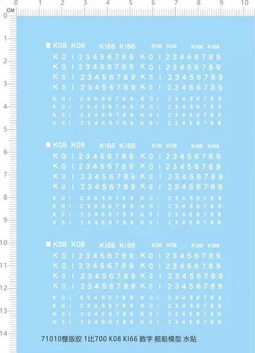 1/700 Ship Hull Number K08 K166 Markings Transfer Sheet Water Slide Decal White 07FC0E-D4 - KOEEK [1]