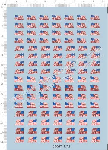 1/700 USN US National Flag wind wave style Markings Ship Model Water Slide Decal 07FC0E-D4 - KOEEK [1]