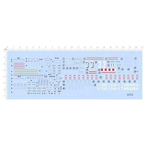 1/700 USS LHA-1 Tarawa Amphibious assault ship 33 Markings Water Slide Decal 07FC0E-D4 - KOEEK [1]