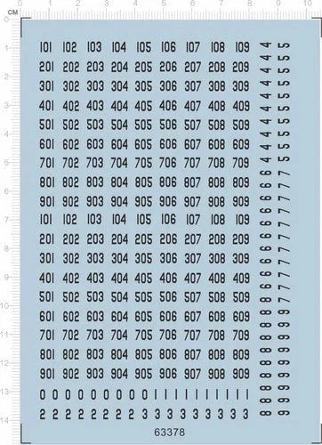 1/72 German Armored Tank Turret 5mm 0-9 Number Panzer Vehicle Water Decal Black 07FC0E-D4 - KOEEK [1]