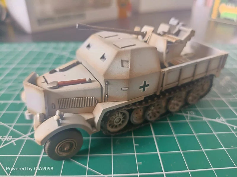 1:72 Scale WWII German Sd .Kfz.7/2 Flak37 Antiaircraft Gun Winter Painting Model 07FC0E-D4 - KOEEK [2]