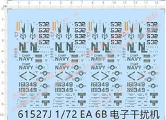 1/72 US Marine EA-6B Prowler VAQ-133 Wizards 161349 Markings Water Slide Decal 07FC0E-D4 - KOEEK [1]