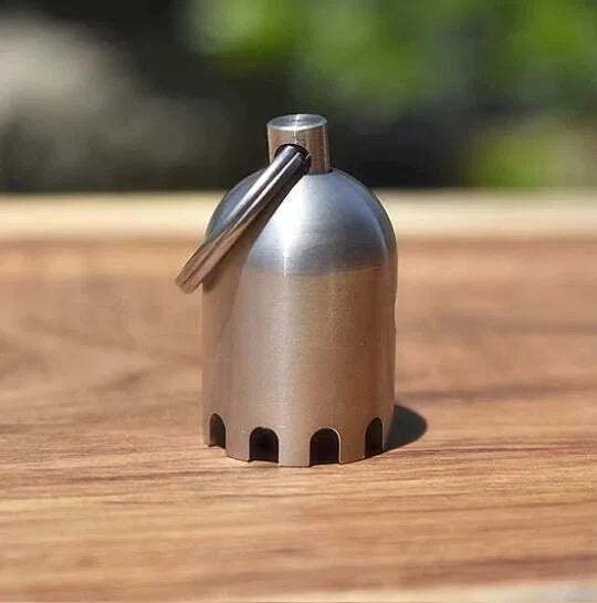 1 PC Small Stainless Steel Bell Wind Chime Rope Bead EDC Penant Keychain Pendant 07FC0E-D4 - KOEEK [8]