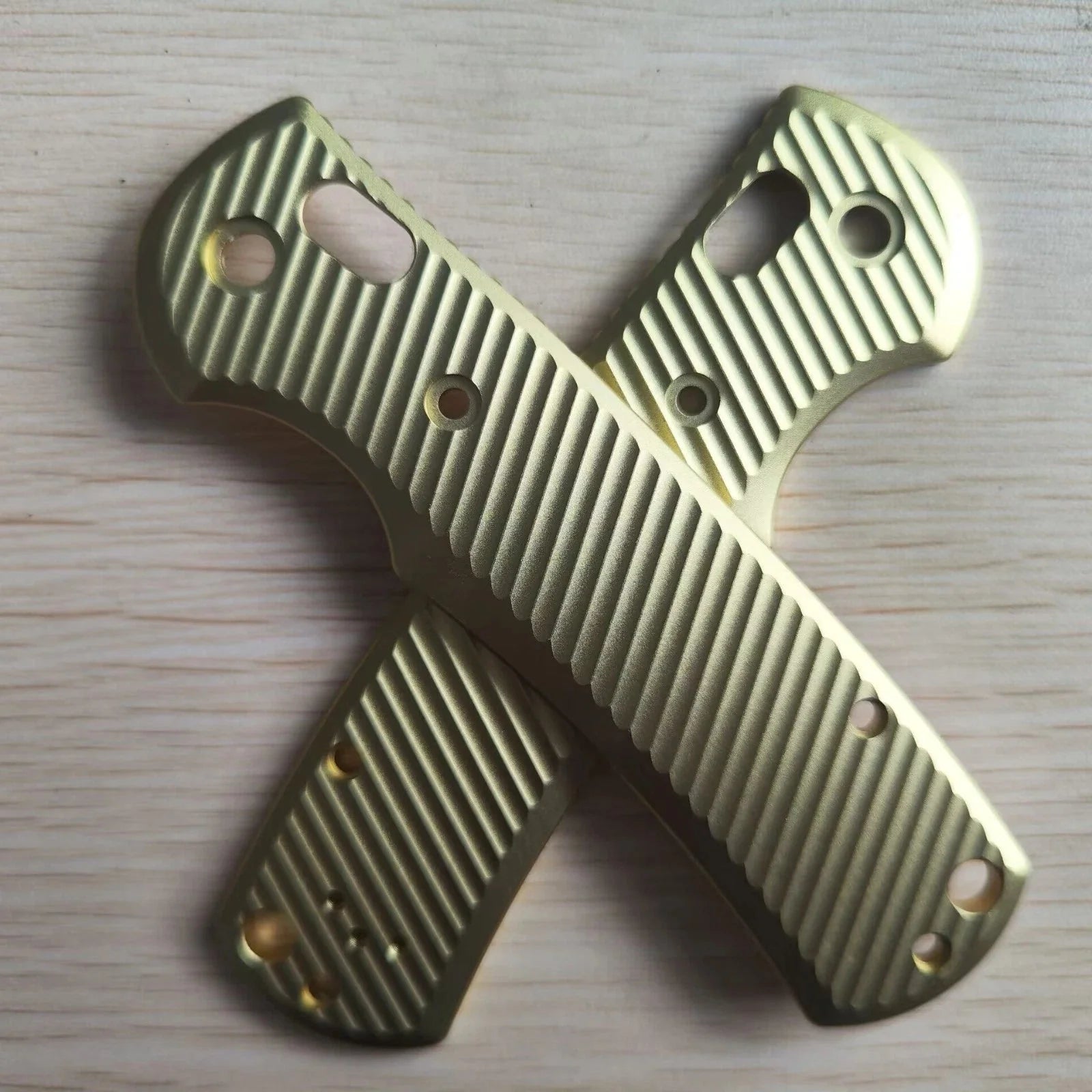1 Pair Aluminum Alloy Handle Scales for Benchmade Griptilian 550/551 Knives 07FC0E-D4 - KOEEK [1]