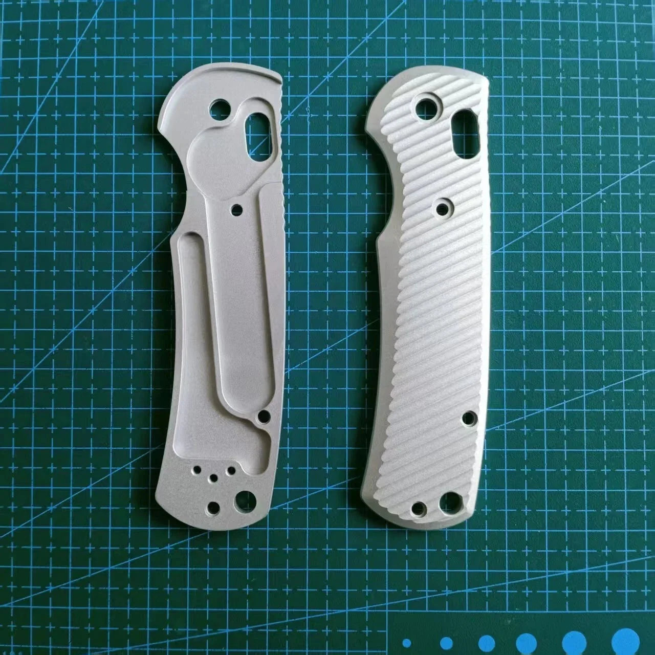 1 Pair Silver Aluminum Handle Scales for Benchmade Griptilian 550/551 Knives 07FC0E-D4 - KOEEK [2]