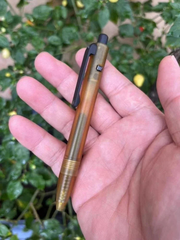 1 Piece ULTEM Made Bolt Pen with Titanium Pocket Clip Wring Pen Long Version 07FC0E-D4 - KOEEK [2]
