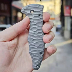 1 Set Titanium Handle Scales+N690 Stainless Steel Blade for Spyderco Yojimbo 07FC0E-D4 - KOEEK [4]