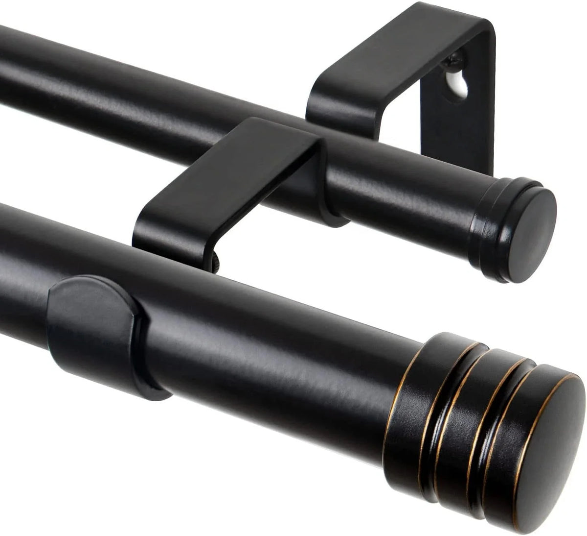 1-inch double curtain rod, length range 36 to 72 inches (3 to 6 feet) 07FC0E-D4 - KOEEK [1]